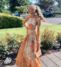 Zimmermann - Anneke Cut-Out Dress - Orange & White