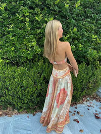 Zimmermann - Anneke Cut-Out Dress - Orange & White
