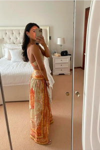 Zimmermann - Anneke Cut-Out Dress - Orange & White