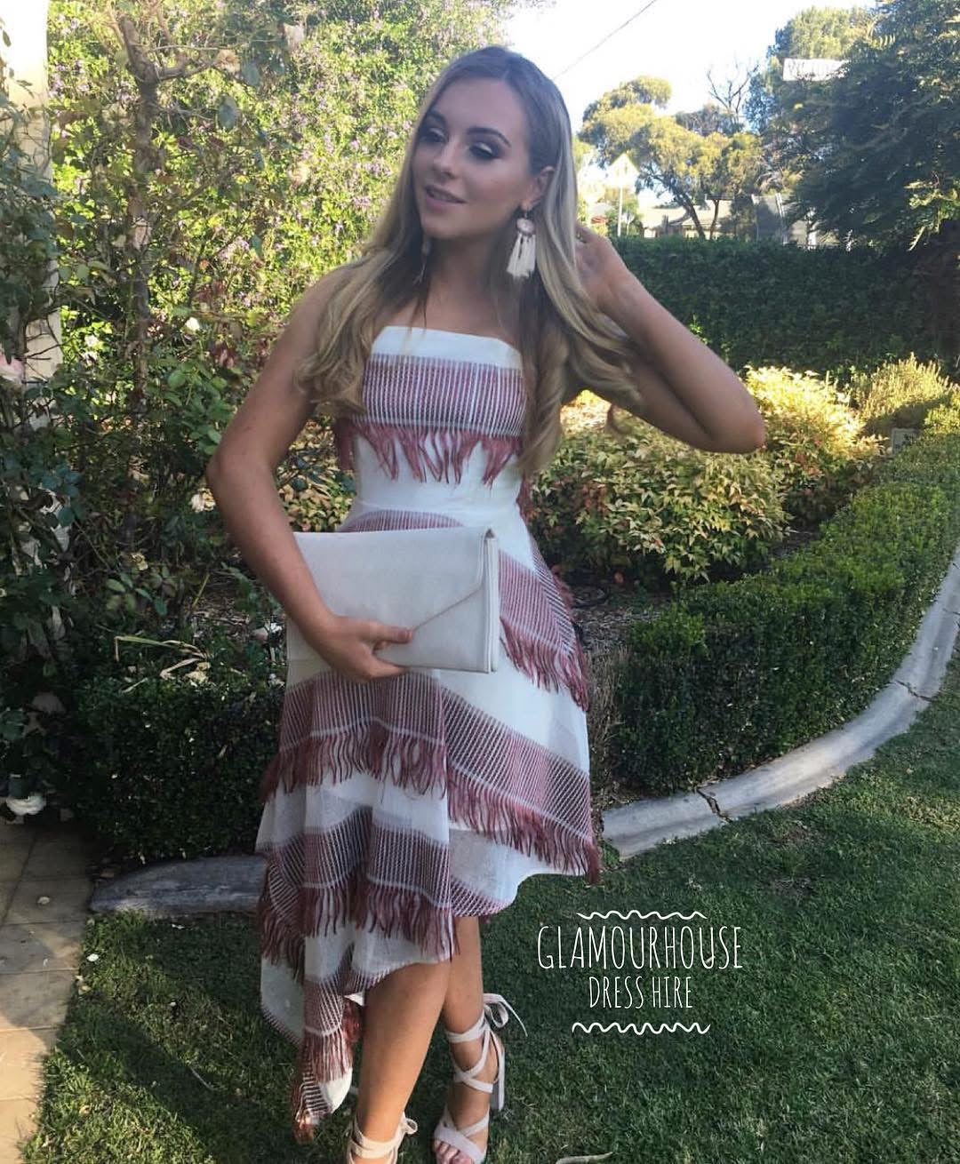 Prem the Label - Pretty Hurts Strapless Dress - Pink & White