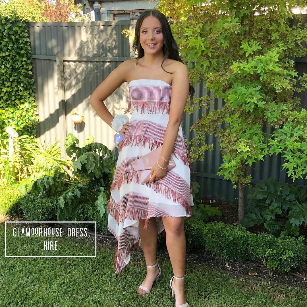 Prem the Label - Pretty Hurts Strapless Dress - Pink & White