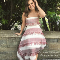 Prem the Label - Pretty Hurts Strapless Dress - Pink & White