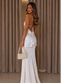The Celeste Dress | White Sequin Formal Dress Hire Adelaide