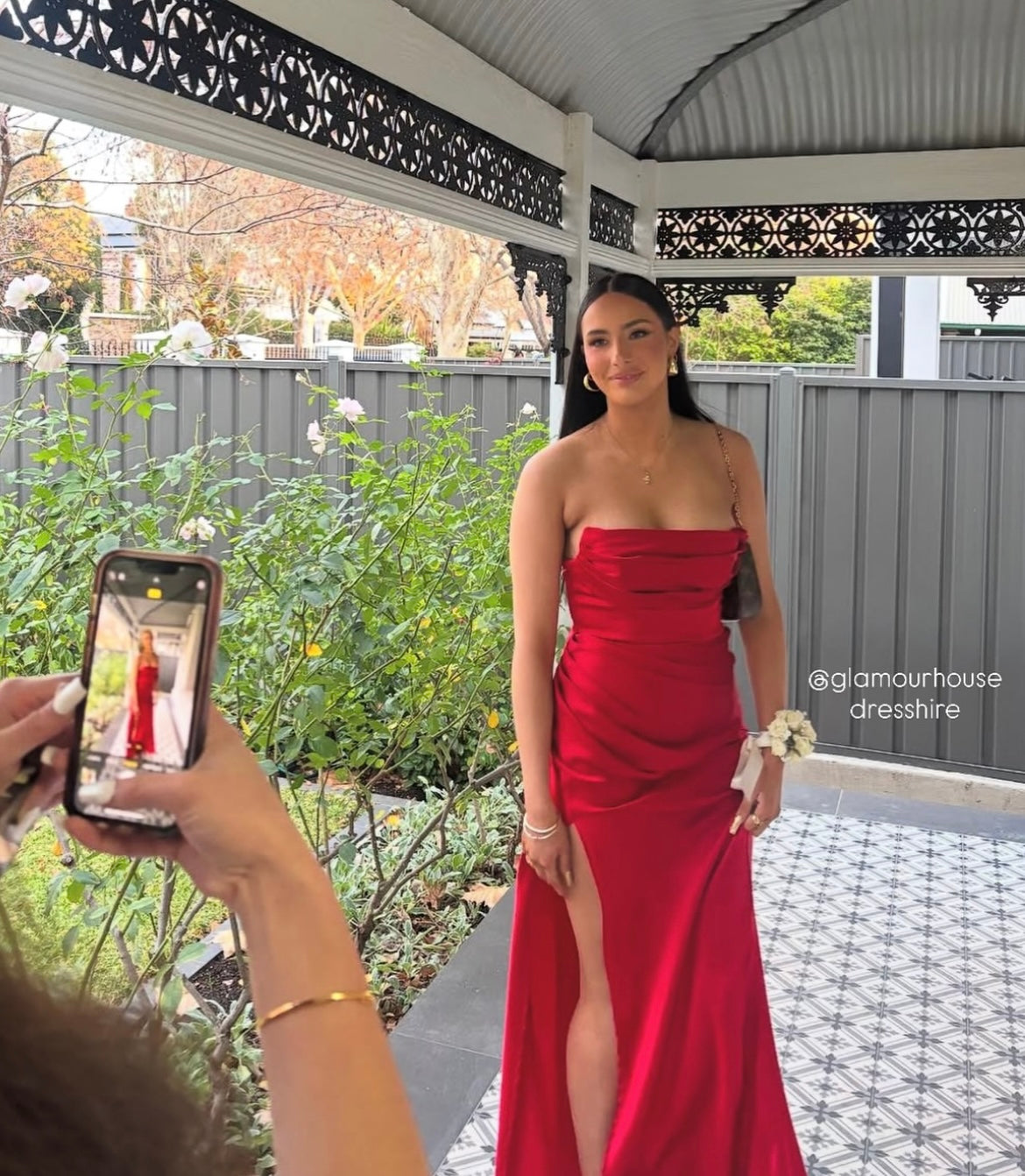 Adriana Strapless Dress - Red