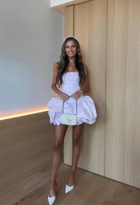 Ajé - Violette Bubblehem Mini Dress - Pastel Pink