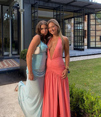 ✨ Melania Maxi Dress in Coral Pink | Formal & Event Hire