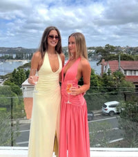 ✨ Melania Maxi Dress in Coral Pink | Formal & Event Hire