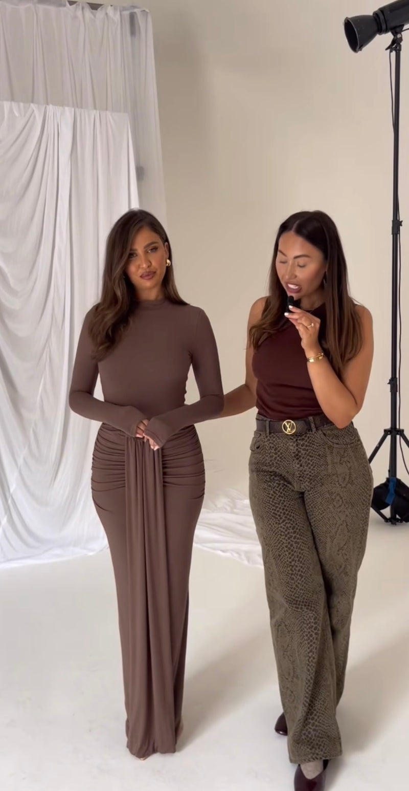 The Emma Maxi Set - Chocolate Brown