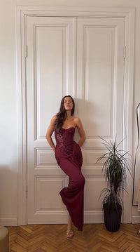 ✨ Carina Maxi Dress in Burgundy | Formal & Event Hire
