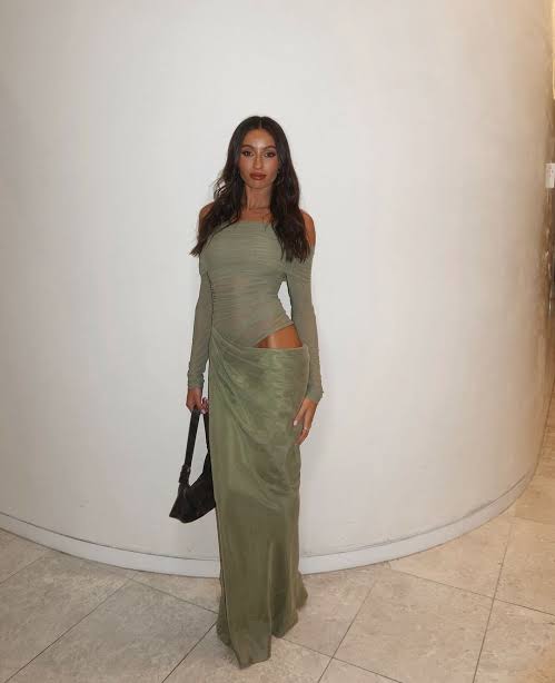 Benni - Yasmin Off Shoulder Dress - Pistachio Green