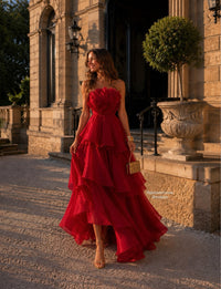 ✨ AJE — Selestia Gown in Scarlet Red | School Formal & Event Hire
