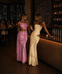 Limoncello Corset Dress in Lemon | Formal Dress Hire Adelaide