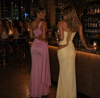 Limoncello Corset Dress in Lemon | Formal Dress Hire Adelaide