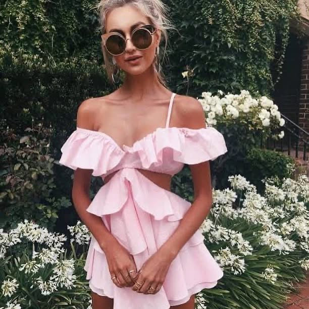 sofia the label pink dress The Elle Silk Midi Dress Available in French Pink & Royal Blue