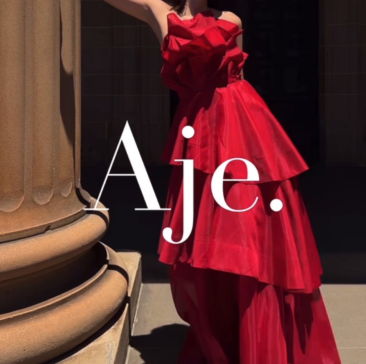 ✨ AJE — Selestia Gown in Scarlet Red | School Formal & Event Hire