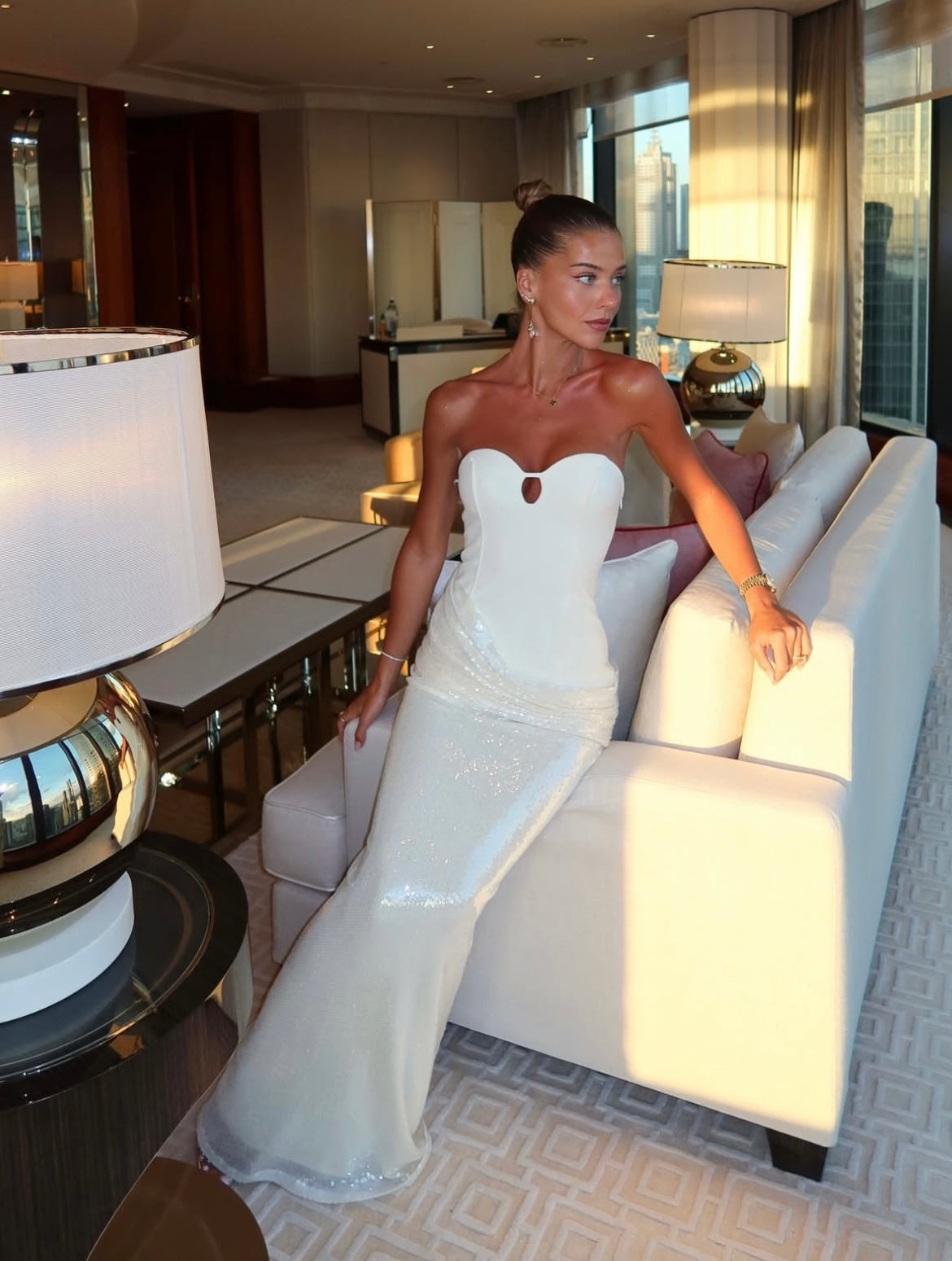 ✨ Kaia Gown - LIMITED EDITION ✨ Birthday Edition 01 - Ivory Sequin Maxi Dress | Formal & Event Wear