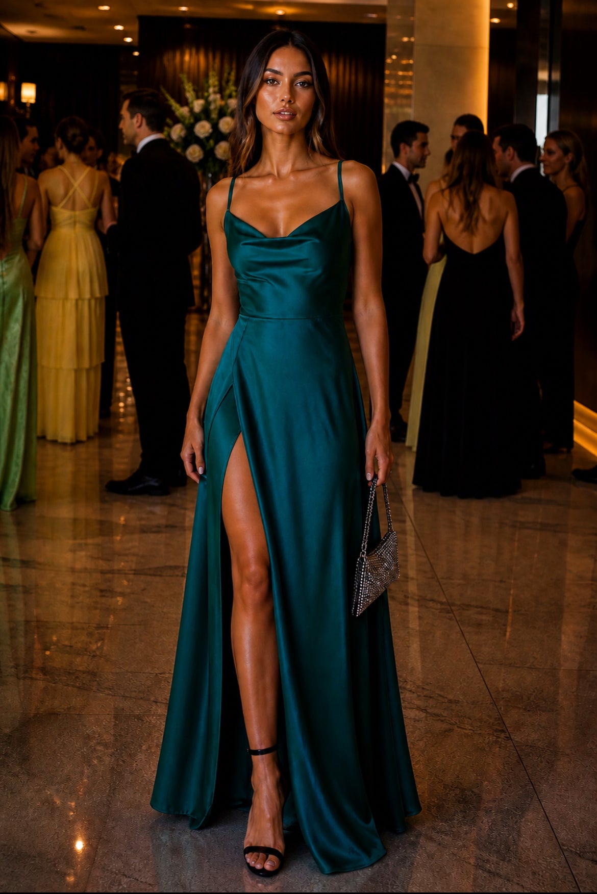 Flirt Strappy Back Dress in Teal Green | Formal Dress Hire Adelaide