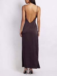 Karissa Side Split Maxi Dress - Charcoal