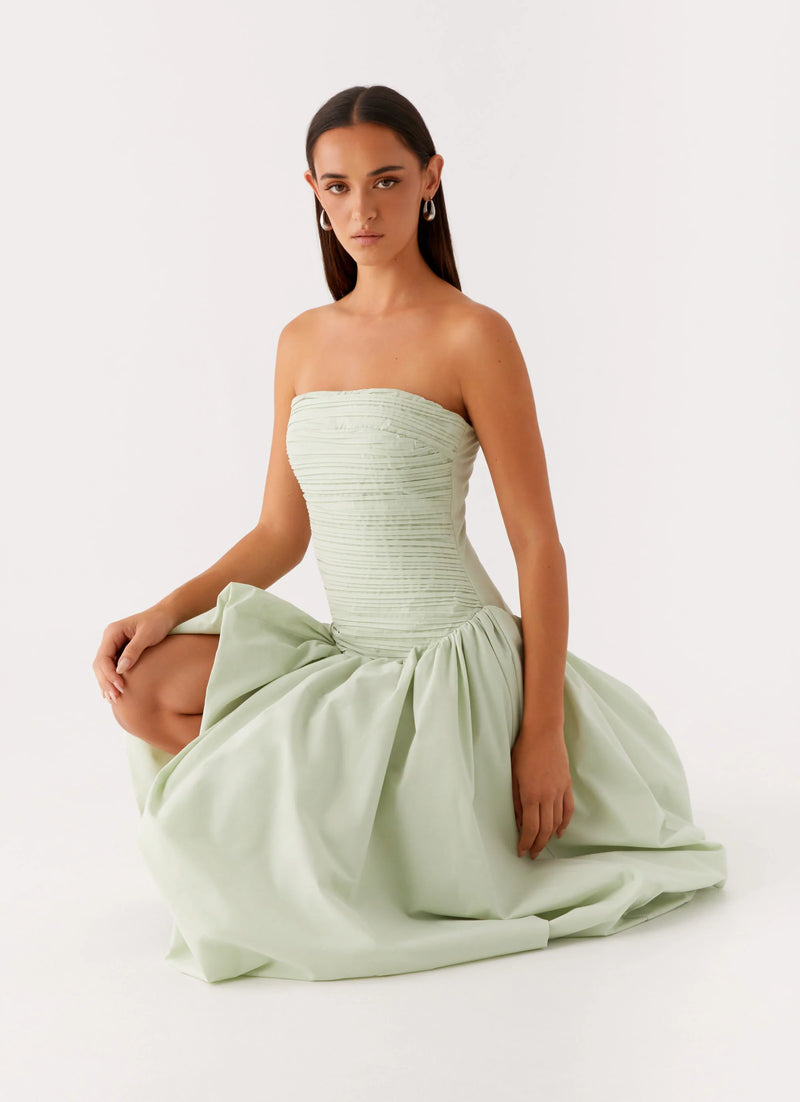 Mint Bubble Maxi Dress - Mint Green
