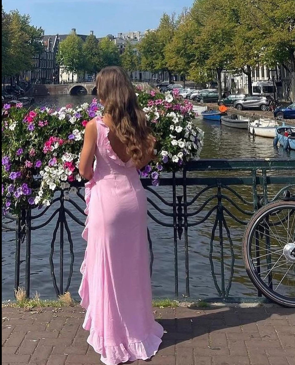 Suzy Ruffle Maxi - Pink – glamourhouseaustralia