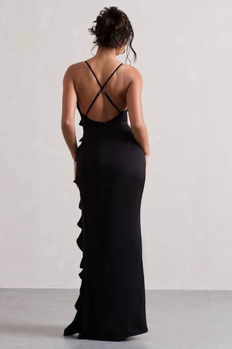 Other Formal - Club Ruffle Maxi Dress - Black