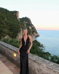 ✨ MISHA — Celine Maxi Dress in Black | Formal & Event Hire