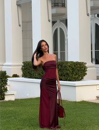 ✨ Bordeaux Maxi Dress in Deep Red | Formal & Event Hire