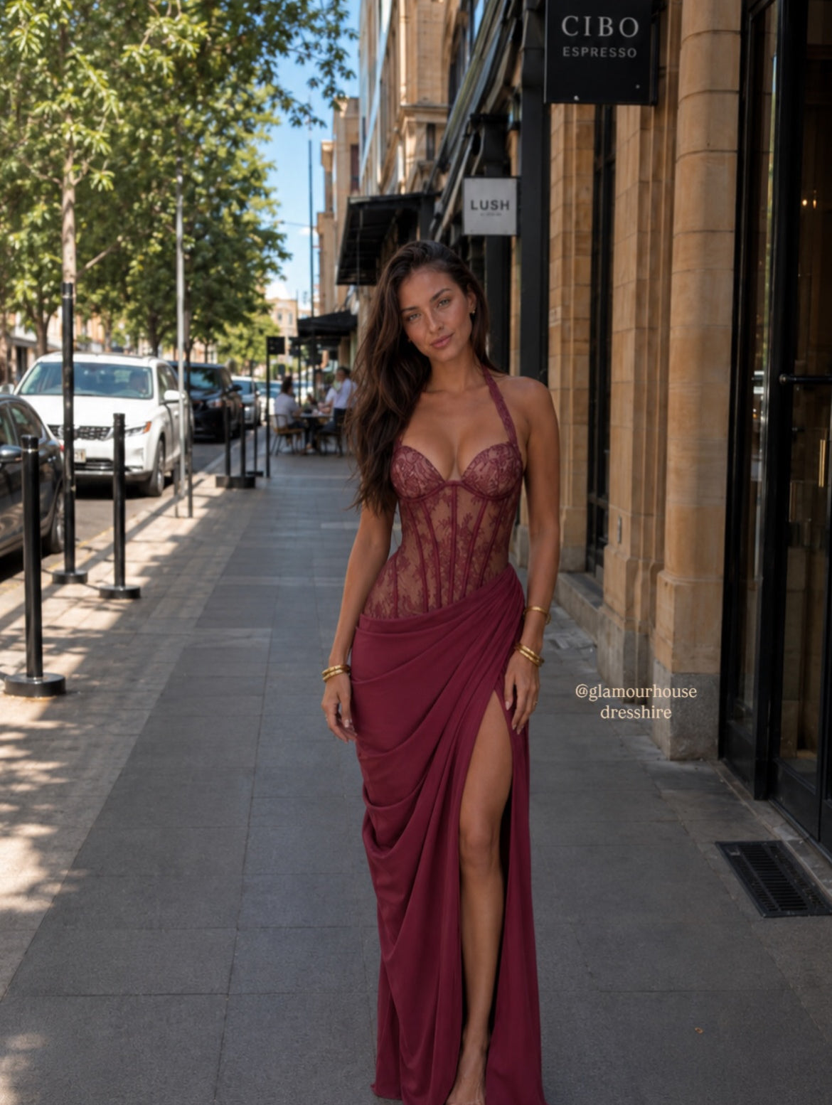 Bonita Maxi Dress in Mulberry | Formal Dress Hire Adelaide