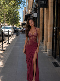 Bonita Maxi Dress in Mulberry | Formal Dress Hire Adelaide