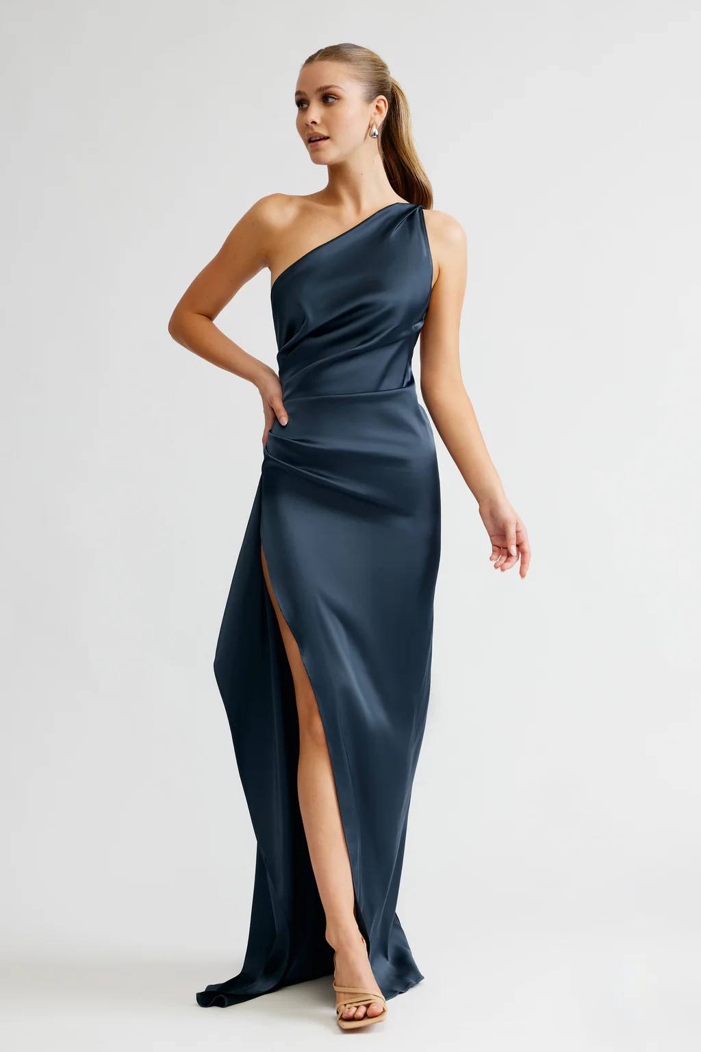 Lexi - Samira One Shoulder Dress - Orion Blue