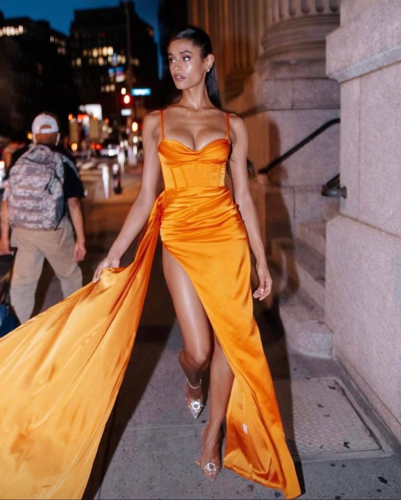 Other Formal - Elaina Burnt Orange Corset Dress