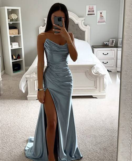 Other Formal - Honey Corset Dress - Dusty Silver Blue