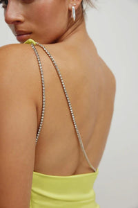 Lexi - Samira One Shoulder Dress - Mojito (Lime) Green
